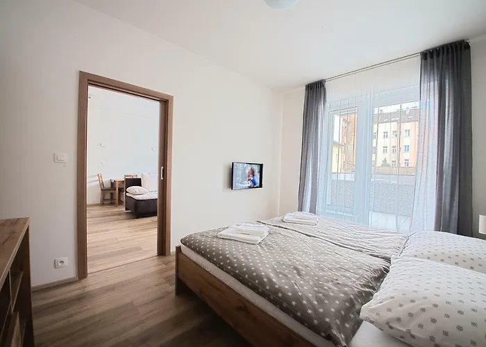 アパート Sunny, Fully Furnished Type With Terrace プルゼニ